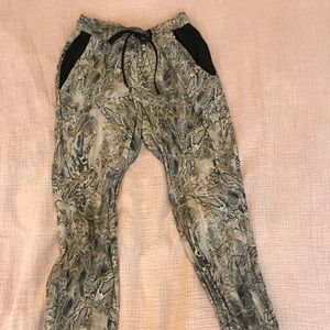 Topshop Snake Printed Silk Harem Pants